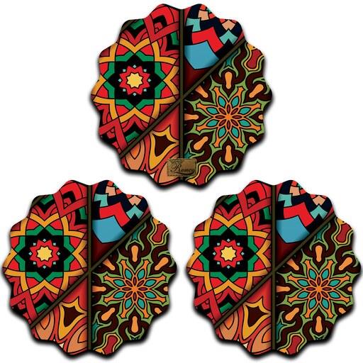 زیر لیوانی چوبی رنس مدل C5-42542 بسته 3 عددی